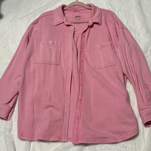 American Eagle Outfitters Pink Button Up